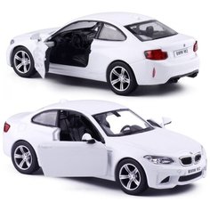 Машинка металлическая Uni-Fortune RMZ City 1:36 BMW M2 COUPE with Strip инерционная, 2 цвета (белый), 11,80х4,90х3,73 см