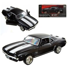 Машинка металлическая Uni-Fortune RMZ City 1:32 Chevrolet Camaro 1969, инерционная, серый матовый цвет, 16.5 x 7.5 x 7 см