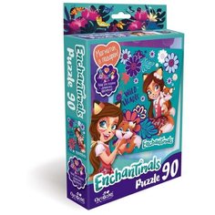 Пазл 90 Энчантималс Wild Hearts (магнитик в подарок) Origami