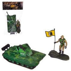 Игровой набор Abtoys Боевая сила Танк, фигурка солдата, акссесуары, в пакете