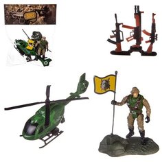 Игровой набор Abtoys Боевая сила Вертолет, фигурка солдата и другие акссесуары, в пакете