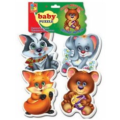 Пазлы мягкие Baby puzzle "Лесные жители" Vladi Toys