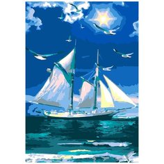 Набор для творчества LORI Картина по номерам "Тихое море"