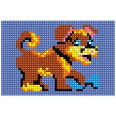 Набор для творчества Рыжий кот Алмазная мозаика собачка, с подрамником с полным заполнением 10*15см