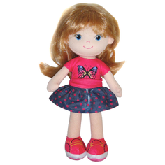 Кукла ABtoys Мягкое сердце, блондинка в синей юбочке, мягконабивная, 32 см