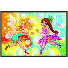 Мозаика из пайеток. А4+. Красивые ФЕИ Рыжий кот