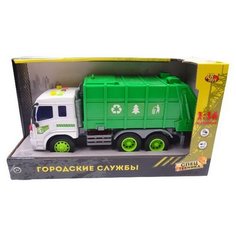 Машинка инерционная ABtoys Мусоровоз со звуковыми и световыми эффектами 1:16, 32.5x12x19 см