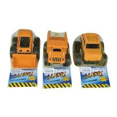 Машинка инерционная Abtoys Cпецтехника желтая с большими колесами, 3 вида