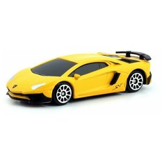Машинка металлическая Uni-Fortune RMZ City 1:64 Lamborghini Aventador LP 750-4 Superveloce, без механизмов, цвет матовый желтый