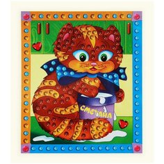 Мозаика из пайеток. А4. Котёнок