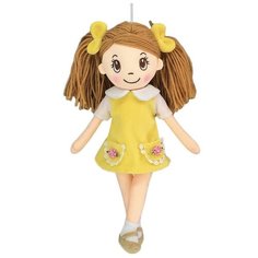 Кукла ABtoys Мягкое сердце, мягконабивная в желтом платье, 30 см