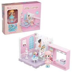 Игровой набор ABtoys Модульный домик (собери сам), 1 секция. Мини-кукла в гардеробной комнате, в наборе с аксессуарами
