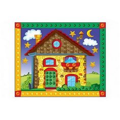 Мозаика из пайеток. А4. Домик Рыжий кот