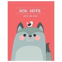 Блокнот CENTRUM Dog Note 56 листов в клетку на скрепке, А6, 11х15 см