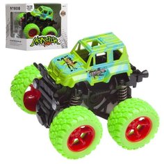 Машинка "Джип "Монстр", пластмассовая, инерционный, 12х10х11,50 см Junfa Toys