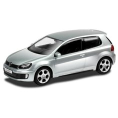 Машинка металлическая Uni-Fortune RMZ City 1:43 VW Golf GTI без механизмов, 2 цвета (серебристый/черный), 9,65х4,09х3,43 см