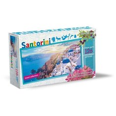 Пазл Нескучные игры Travel Collection о. Санторини 126 деталей, фигурный, деревянный