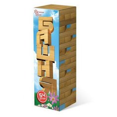 Настольная игра Нескучные игры Башня (Дженга) 54 деревянные детали