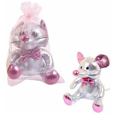 Мышка серебристая 16 см. Игрушка мягкая Серия "Металлик" в подарочном мешочке A Btoys