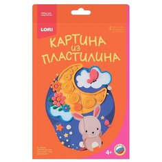 Набор для творчества LORI Картина из пластилина "Зайка на луне"