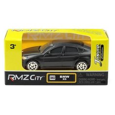 Машинка металлическая Uni-Fortune RMZ City 1:64 BMW X6, без механизмов, черный матовый цвет