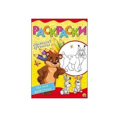 Раскраски А4, 8 листов. Животные В лесу Рыжий кот