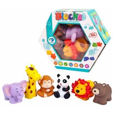 Игрушка для малышей. Фигурки животных винил, пазлы, 6 шт в наборе 21х18х7,5 см Junfa Toys