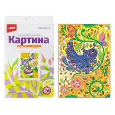 Набор для творчества LORI Картина по номерам для малышей Птичка