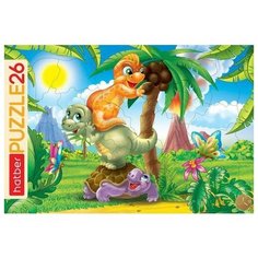 Пазл в рамке Hatber Веселые динозавры 26 элементов формат А4 300х200мм