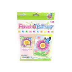 Мозаика Бабочка на цветочке, более 400 деталей,17,5x2x25,5см Junfa Toys