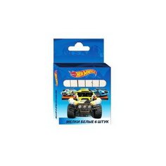 Мел белый Hot Wheels, 6 шт в упаковке с европодвесом Centrum