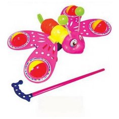 Игрушка для малышей. Каталка Бабочка 13,5х22х13,5 см Junfa Toys