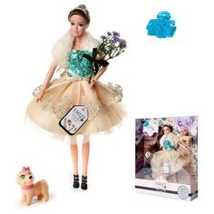 Кукла ABtoys Emily Цветочная серия с собачкой и аксессуарами, 30см