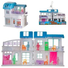 Дом кукольный "Вилла", складной, с фигурками и акссесуарами Junfa Toys