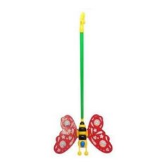Игрушка для малышей. Каталка Бабочка, 27x18x56см Junfa Toys