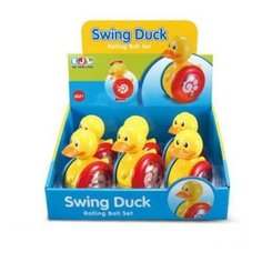 Игрушка для малышей. Неваляшка-утенок, 8 шт. в дисплее Junfa Toys