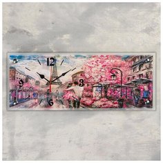 Часы настенные Сюжет серия: Город, "Париж", 20*50 см