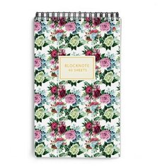 Блокнот А5,40л, клетка,гребень Цветы Паттерн, в асс 340251 Альт