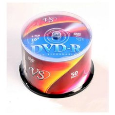 Носители информации DVD-R, 16x, VS, Cake/50, VSDVDRCB5001