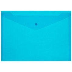 Папка-конверт на кнопке 180 Элементари, син.10шт/уп Attache