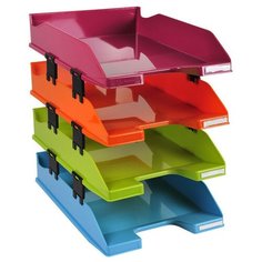 Лоток для бумаг EXACOMPTA этажерка 4 лотка и 12 монтажных распорок