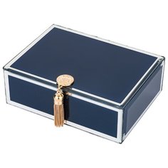 Шкатулка коллекция гламур с кисточкой цвет:синий 16х12х6 см Lefard (453-104)