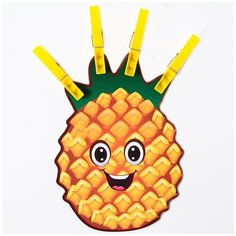 Развивающая игра с прищепками Сибирские игрушки Елка, кактус, ананас, пальма (114203)