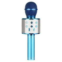 Беспроводной караоке-микрофон WS-858 (голубой) Belsis
