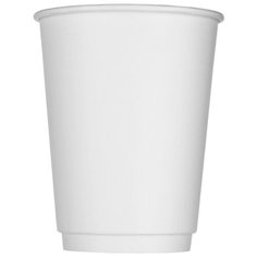 Стакан одноразовый бумажный 2-сл. d-90мм 300мл белый КОМУС (25 штук в упаковке)