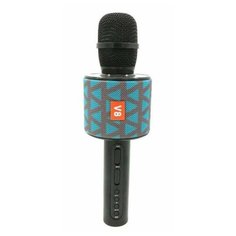 Беспроводной караоке-микрофон V8 (серо-голубой) Belsis