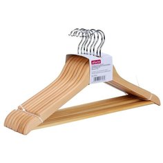 Вешалка Attache Набор Jas с выемками и перекладиной F6612N-8 натуральный