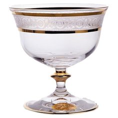 Набор креманок 105мл 2шт "Анджела Garden" зол. Union Glass