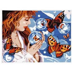 1182 Набор для вышивания Alisena Фантазия с бабочками, 38*28 см