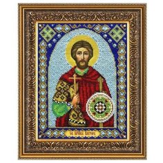 Б1036 Набор для вышивания бисером Паутинка Святой Мученик Виктор, 20*25 см